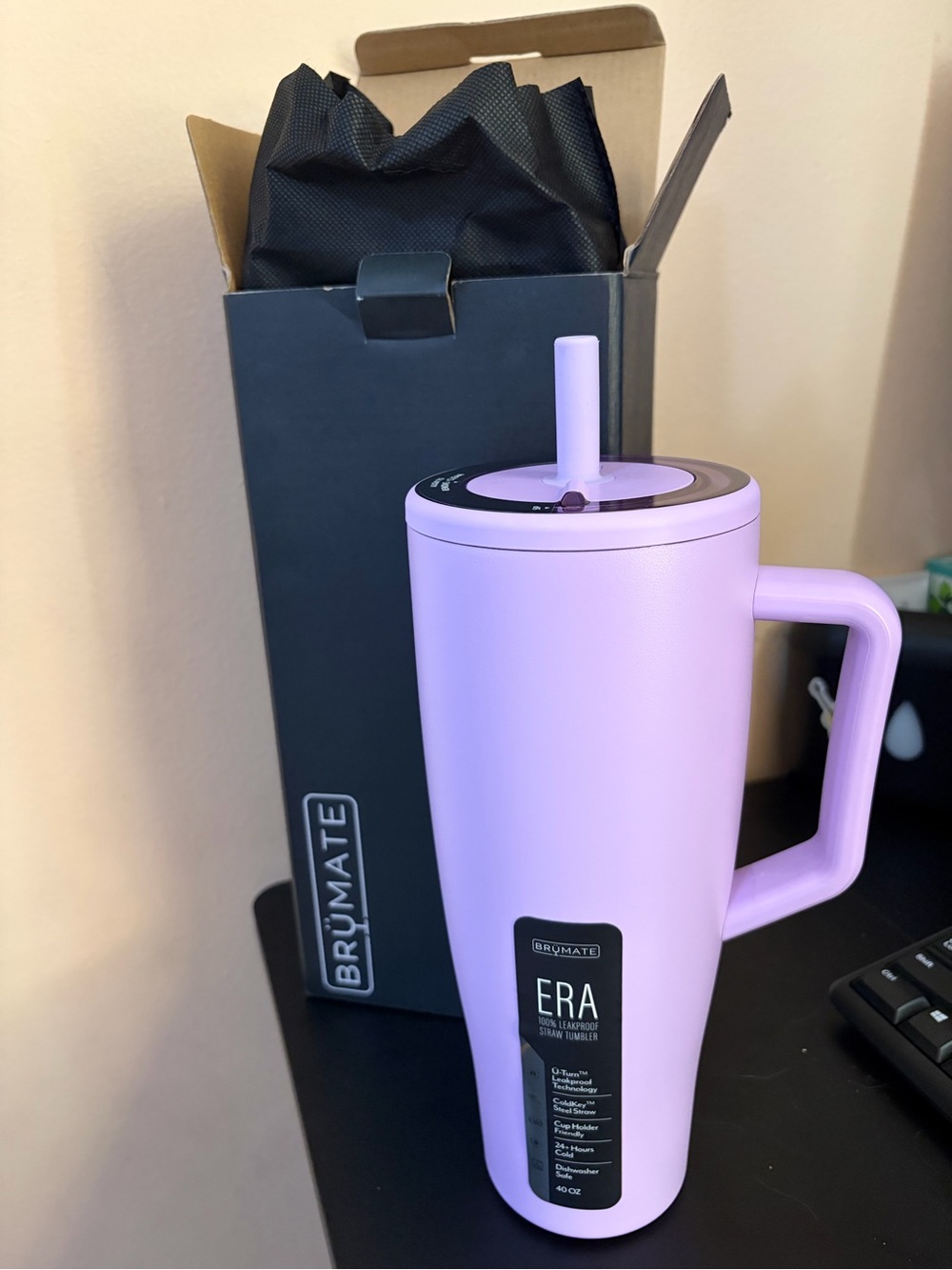 Brand New ERA Lavender Insulated Tumbler with Straw - 40 oz